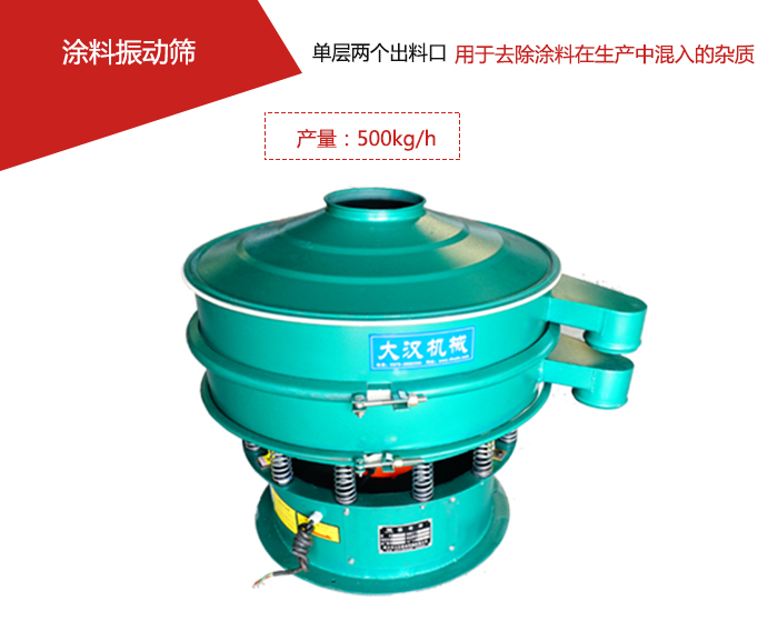 涂料屬于普通不易發(fā)生反應(yīng)的物料，所以涂料振動篩采用的是碳鋼材質(zhì)。