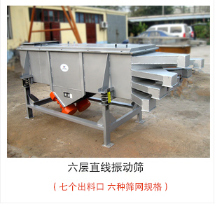 六層直線振動篩加裝制成裝置，灰色油漆出口產(chǎn)品