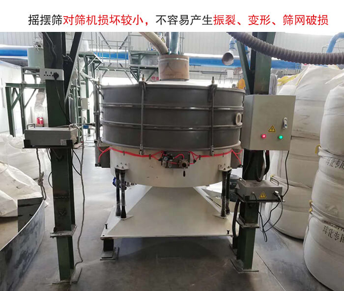 搖擺篩沒(méi)有振動(dòng)力借助的主要是篩箱搖晃，所以磨損較小。